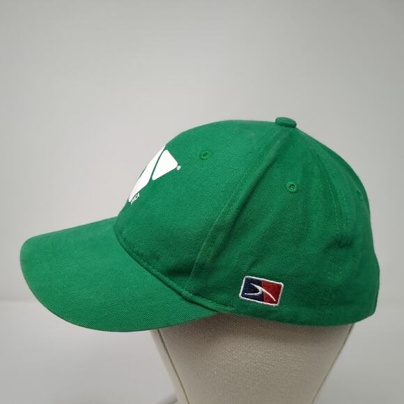 The YMCA Strapback Baseball Cap Green One Size Adjustable Vented Holes 6 Panel - Picture 3 of 9